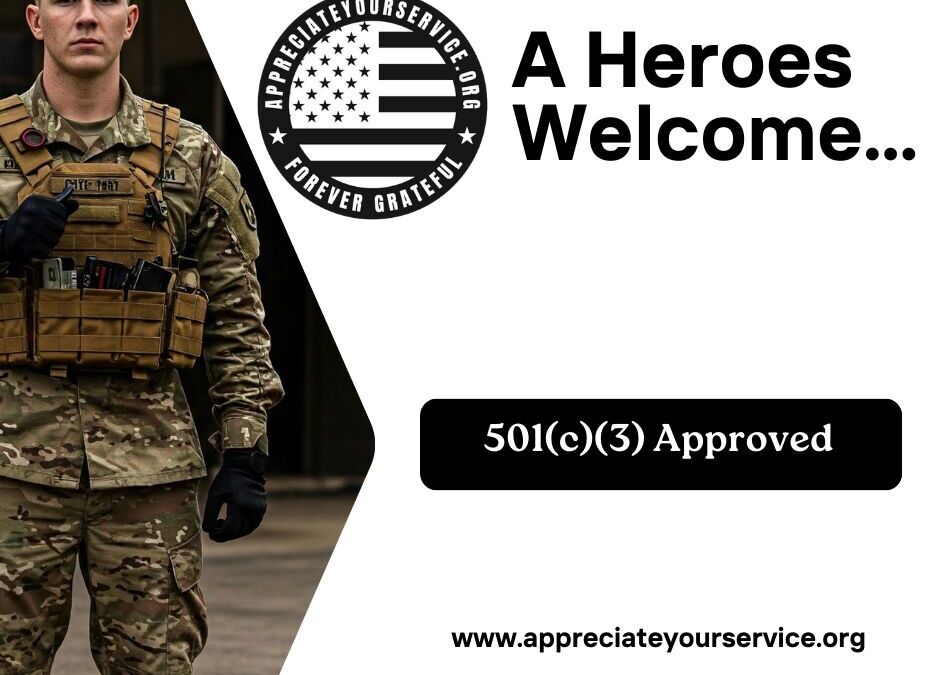 A Milestone Reached: Appreciate Your Service Receives 501(c)(3) Status!