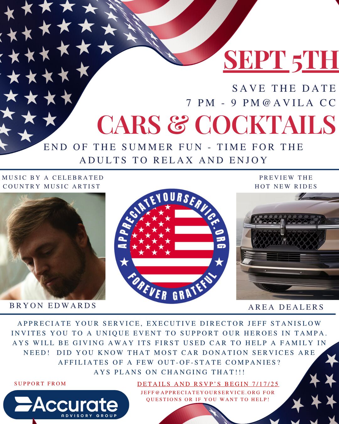 Appreciate Your Service - Cars & Cocktails